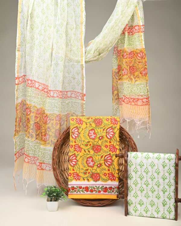 Cotton Suit with Kota Doria Dupatta