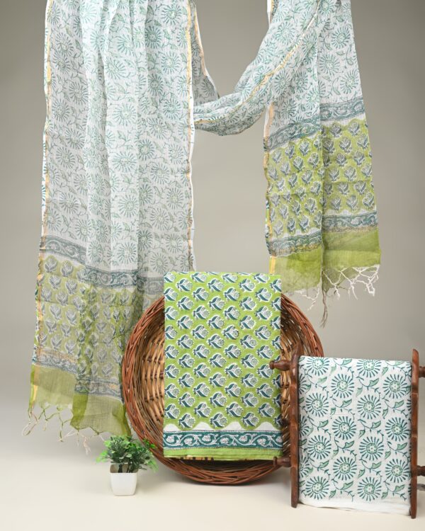 Cotton Suit with Kota Doria Dupatta