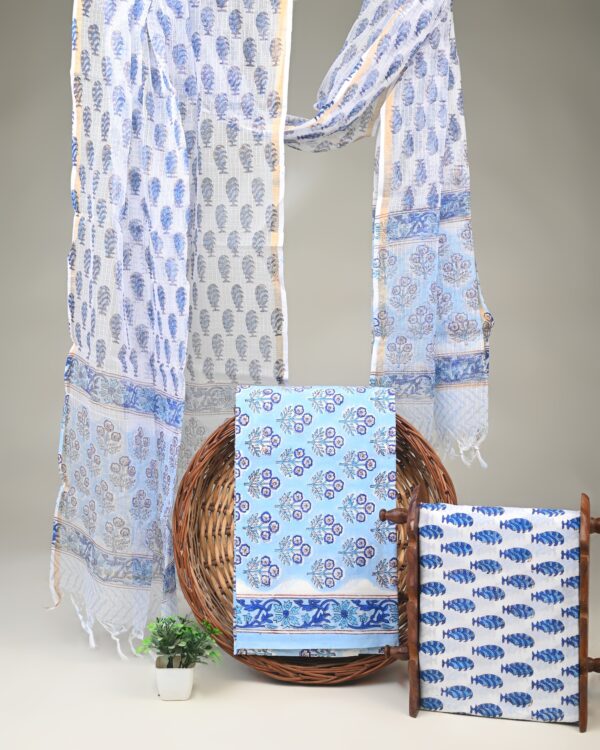 Cotton Suit with Kota Doria Dupatta