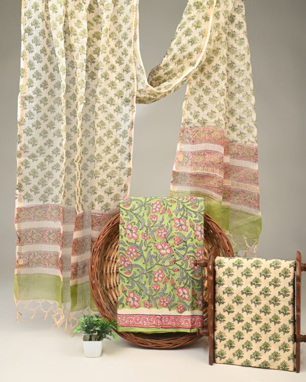 Cotton Suit with Kota Doria Dupatta