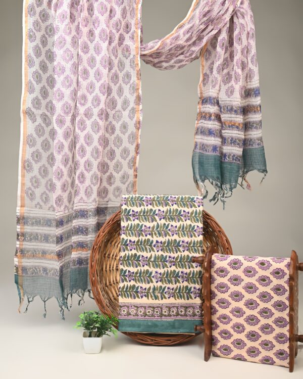 Cotton Suit with Kota Doria Dupatta