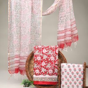 Cotton Suit with Kota Doria Dupatta