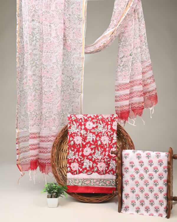 Cotton Suit with Kota Doria Dupatta