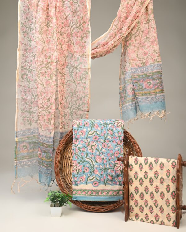 Cotton Suit with Kota Doria Dupatta