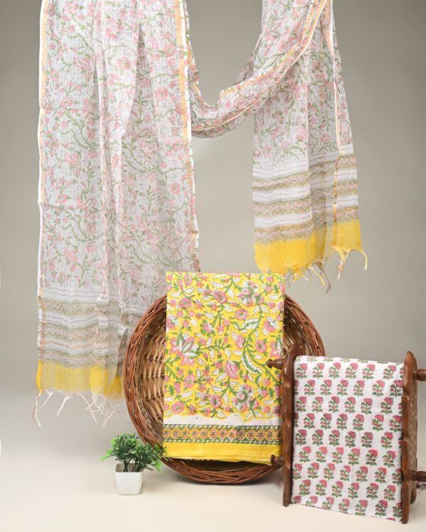 Cotton Suit with Kota Doria Dupatta