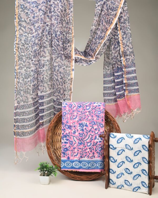 Cotton Suit with Kota Doria Dupatta