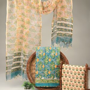 Cotton Suit with Kota Doria Dupatta