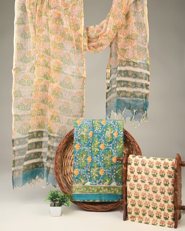 Cotton Suit with Kota Doria Dupatta