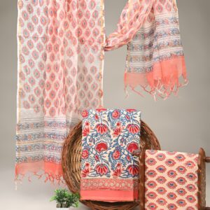 Cotton Suit with Kota Doria Dupatta