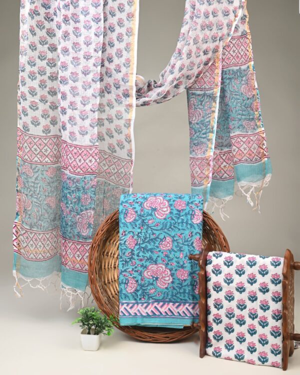 Cotton Suit with Kota Doria Dupatta