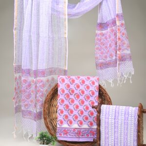 Cotton Suit with Kota Doria Dupatta