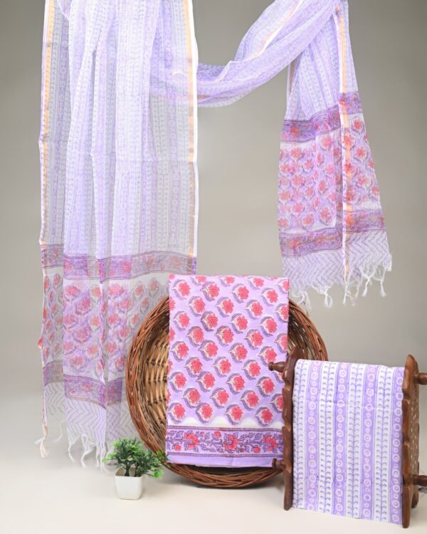 Cotton Suit with Kota Doria Dupatta