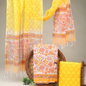 Cotton Suit with Kota Doria Dupatta