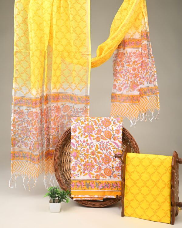Cotton Suit with Kota Doria Dupatta