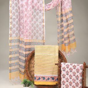 Cotton Suit with Kota Doria Dupatta