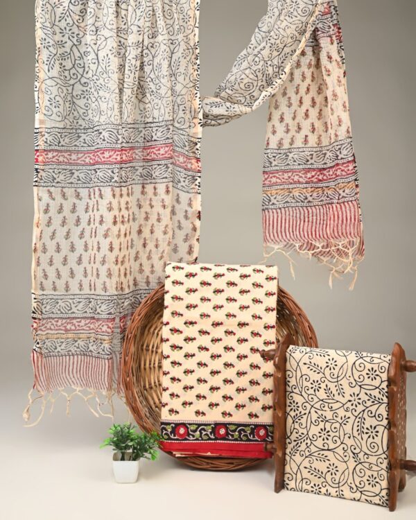 Cotton Suit with Kota Doria Dupatta