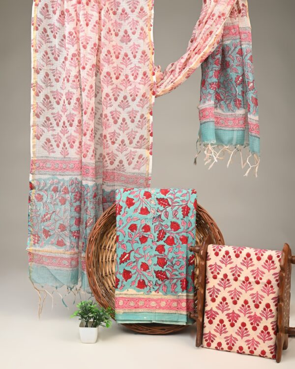 Cotton Suit with Kota Doria Dupatta