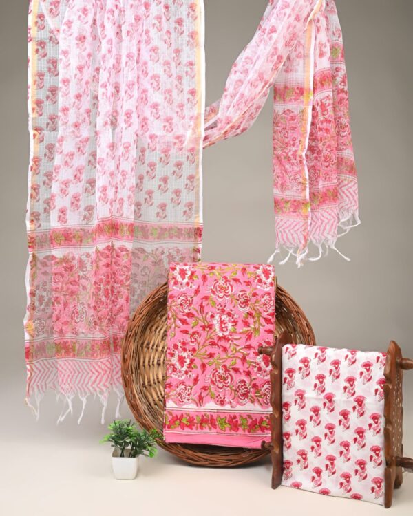 Cotton Suit with Kota Doria Dupatta