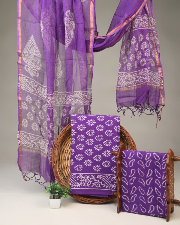 Cotton Suit with Kota Doria Dupatta