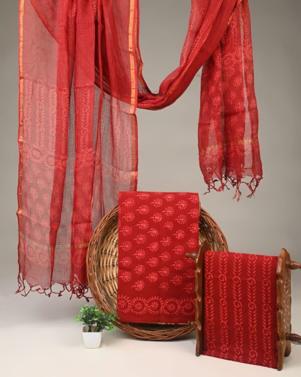 Cotton Suit with Kota Doria Dupatta