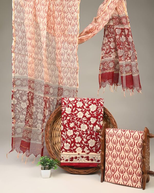 Cotton Suit with Kota Doria Dupatta