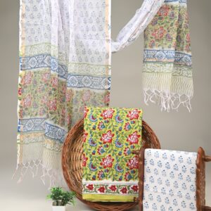 Cotton Suit with Kota Doria Dupatta