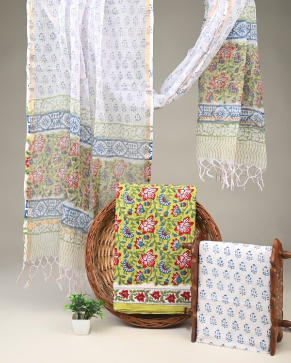 Cotton Suit with Kota Doria Dupatta