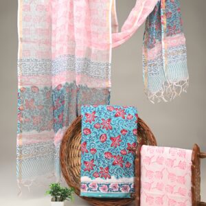 Cotton Suit with Kota Doria Dupatta