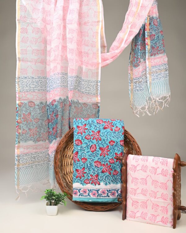 Cotton Suit with Kota Doria Dupatta