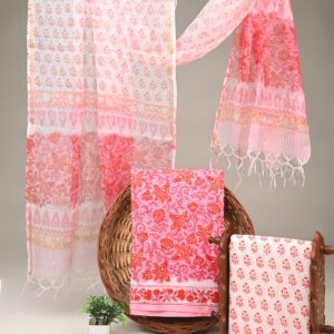 Cotton Suit with Kota Doria Dupatta