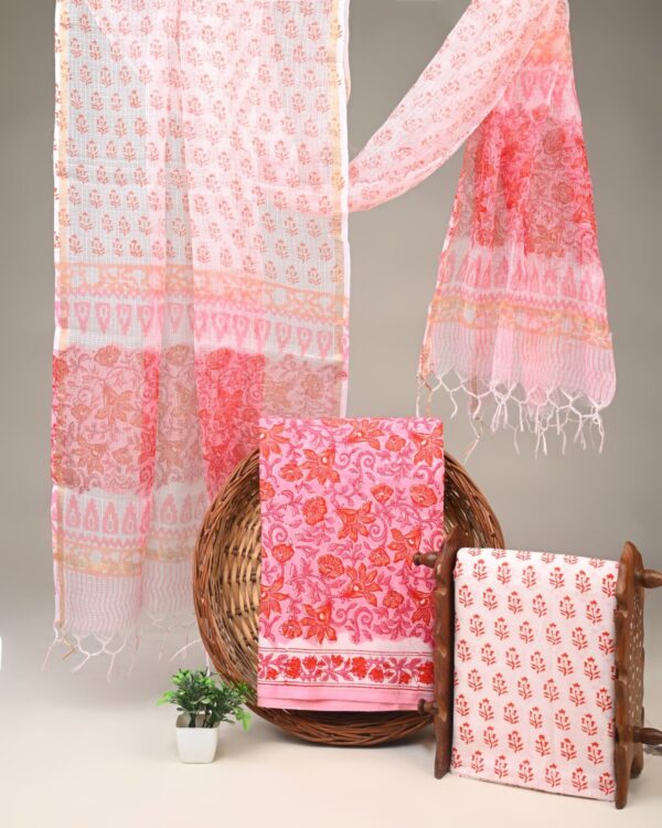 Cotton Suit with Kota Doria Dupatta