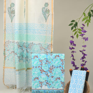 Cotton Suit with Chanderi Dupatta