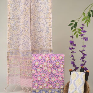 Cotton Suit with Chanderi Dupatta