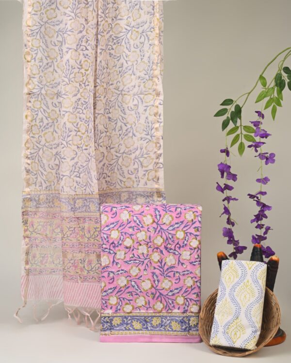 Cotton Suit with Chanderi Dupatta