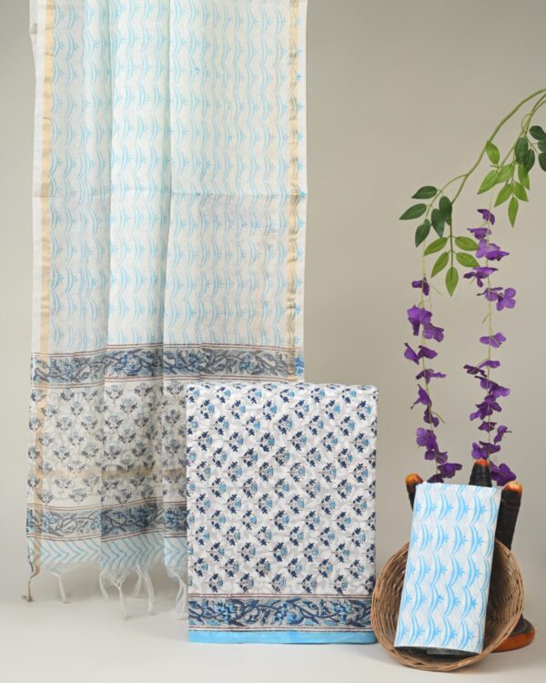 Cotton Suit with Chanderi Dupatta