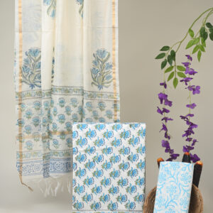 Cotton Suit with Chanderi Dupatta