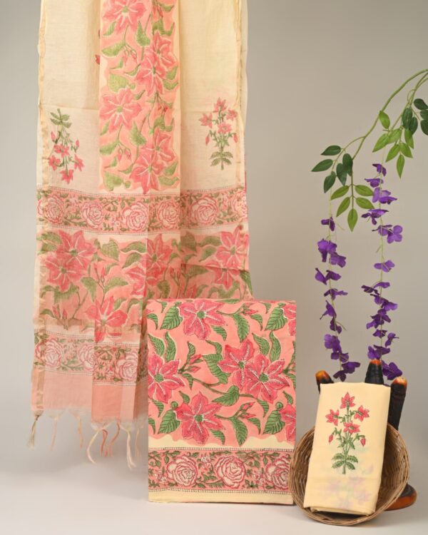 Cotton Suit with Chanderi Dupatta