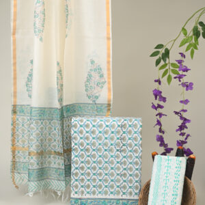 Cotton Suit with Chanderi Dupatta