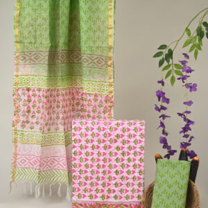 Cotton Suit with Chanderi Dupatta