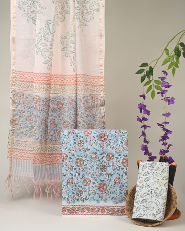 Cotton Suit with Chanderi Dupatta