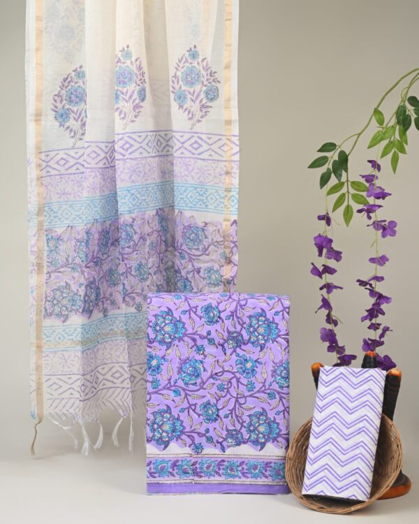 Cotton Suit with Chanderi Dupatta