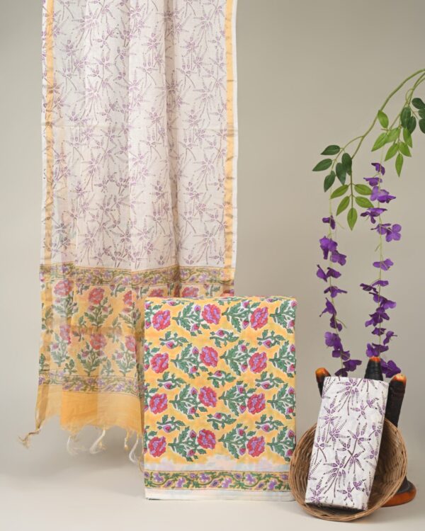 Cotton Suit with Chanderi Dupatta
