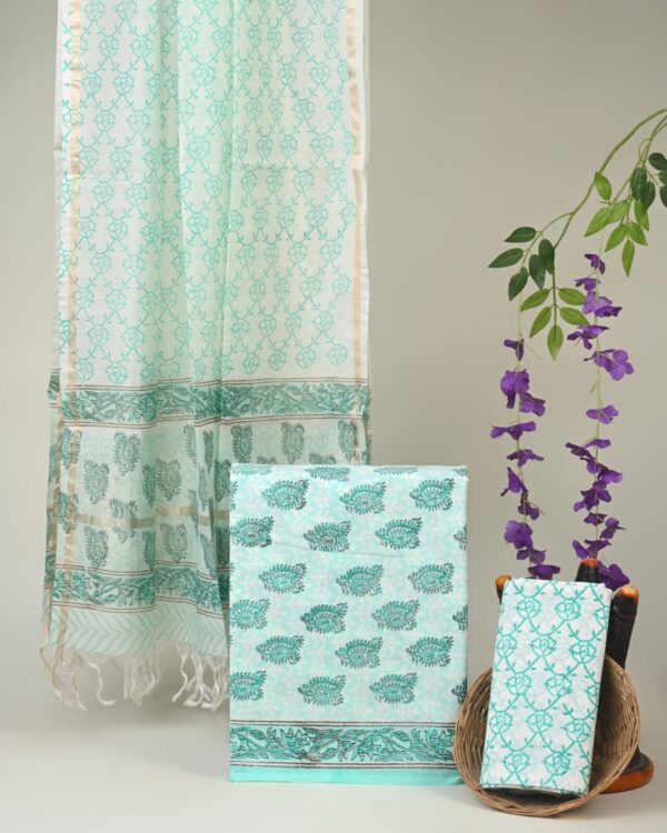 Cotton Suit with Chanderi Dupatta