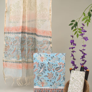 Cotton Suit with Chanderi Dupatta