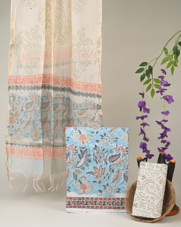 Cotton Suit with Chanderi Dupatta