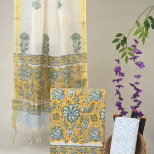 Cotton Suit with Chanderi Dupatta