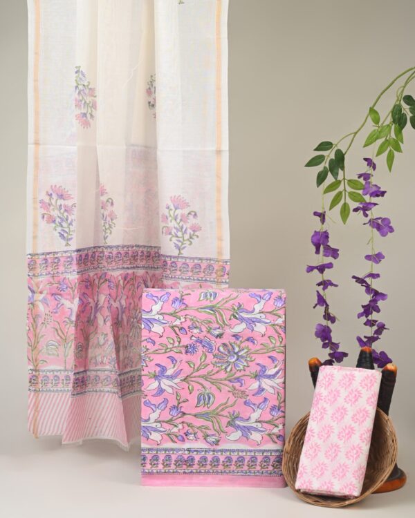 Cotton Suit with Chanderi Dupatta