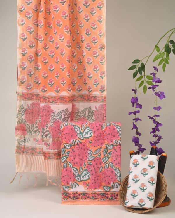 Cotton Suit with Chanderi Dupatta