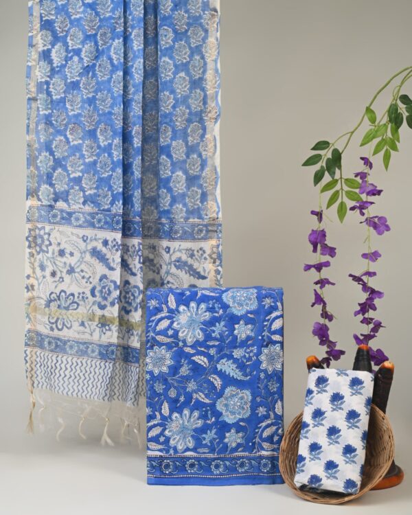 Cotton Suit with Chanderi Dupatta