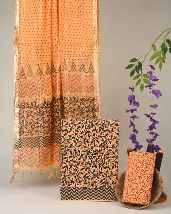 Cotton Suit with Chanderi Dupatta